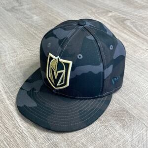 NEW ERA VEGAS GOLDEN KNIGHTS Black Gray Camo Hat Men’s Size 7